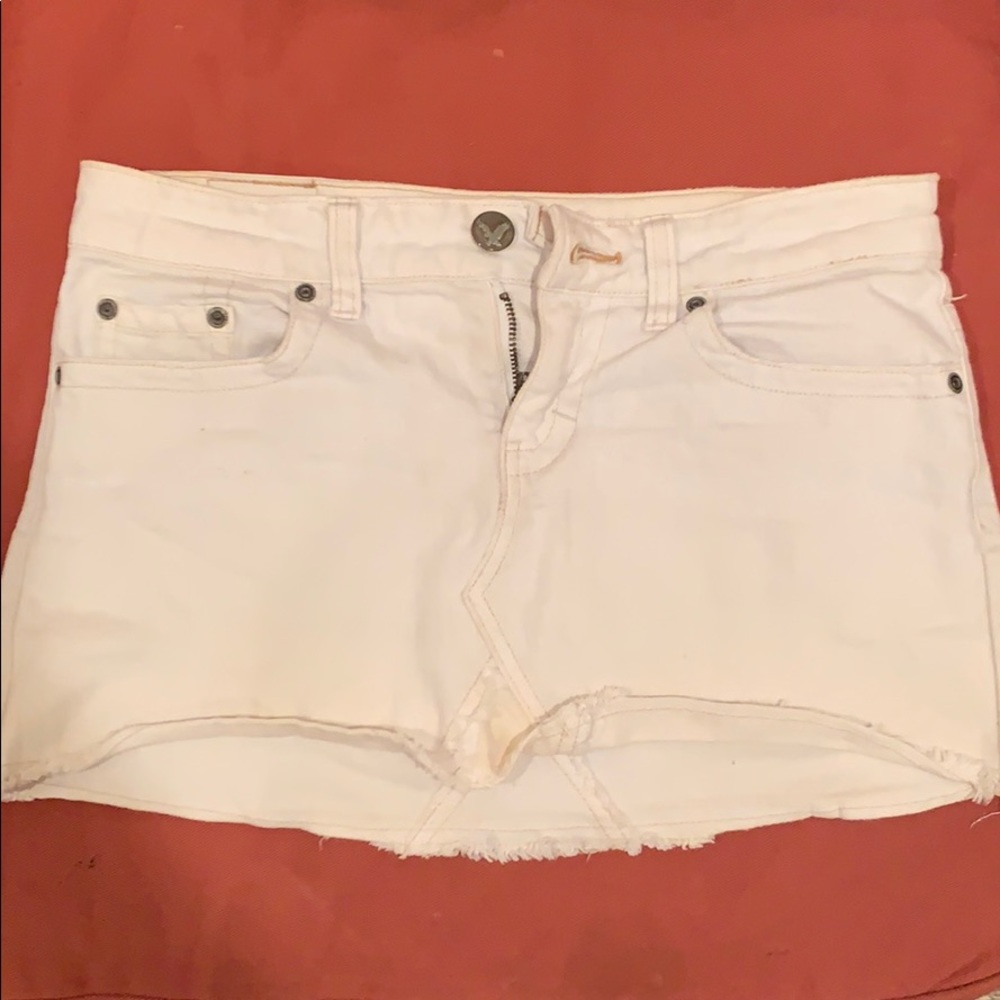 Jean mini skirt